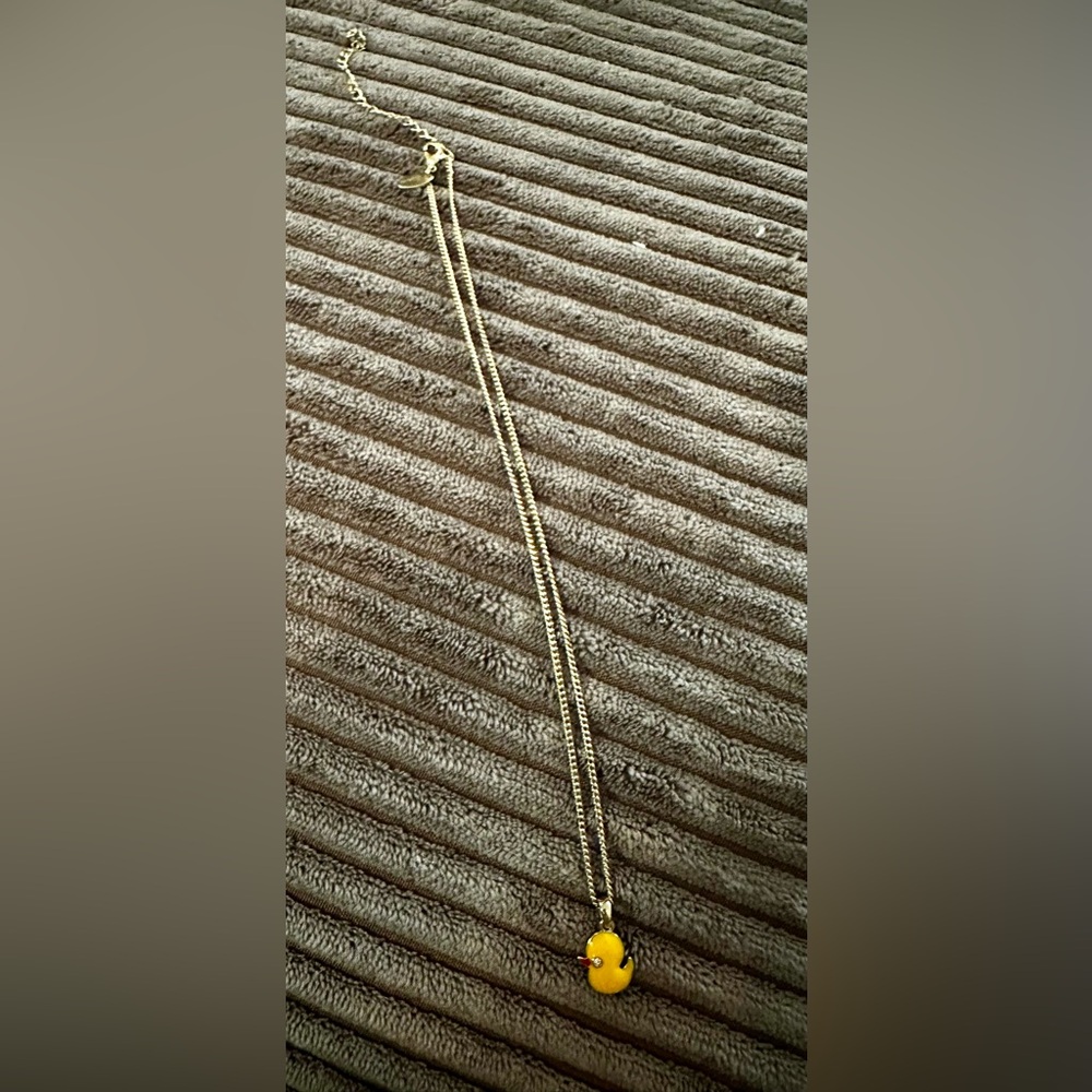 Lia Sophia Gold Necklace with Yellow Pendant